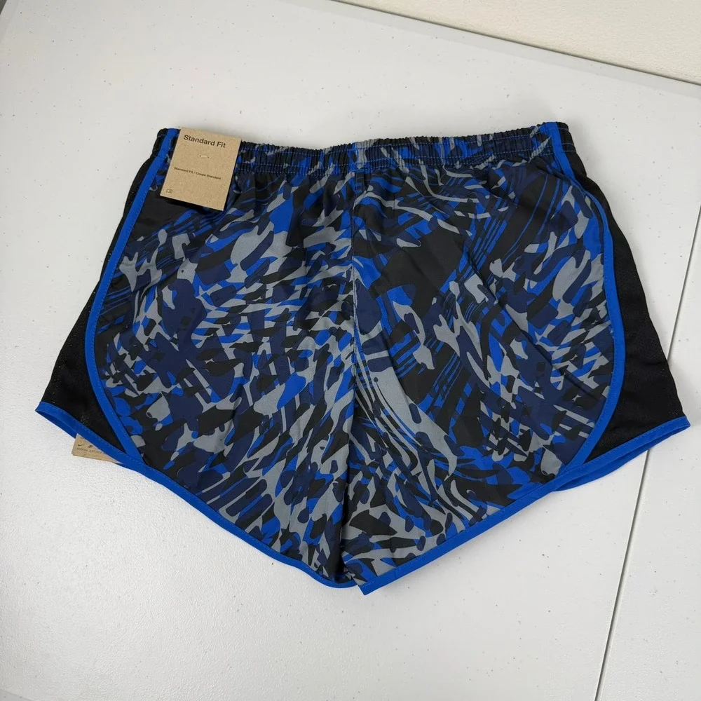 Nike Kids L Dri Fit Tempo Running Shorts Blue Camo DX4983-480‎ Athletic Running